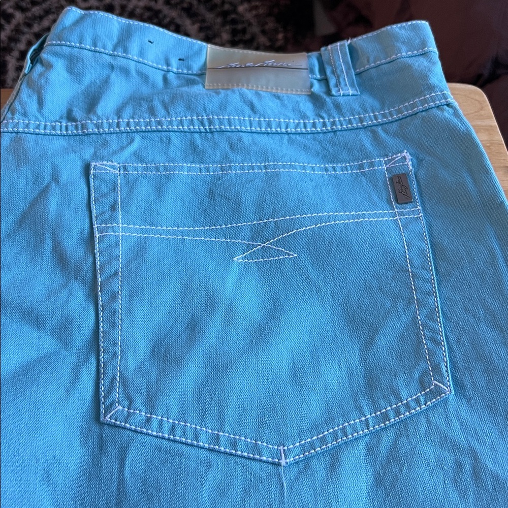 Karl Kani Mint color Denim Jeans sz 46-34 - Picture 5 of 5